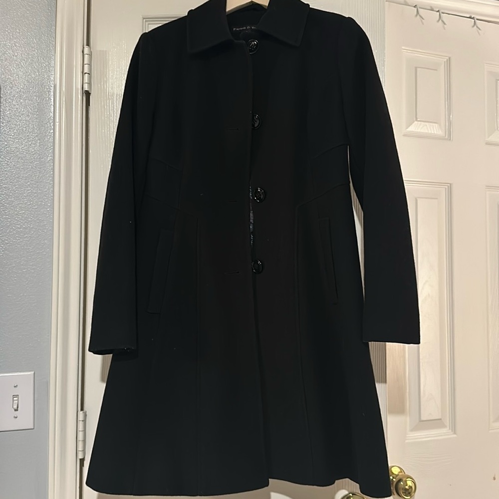 Black wool peacoat
